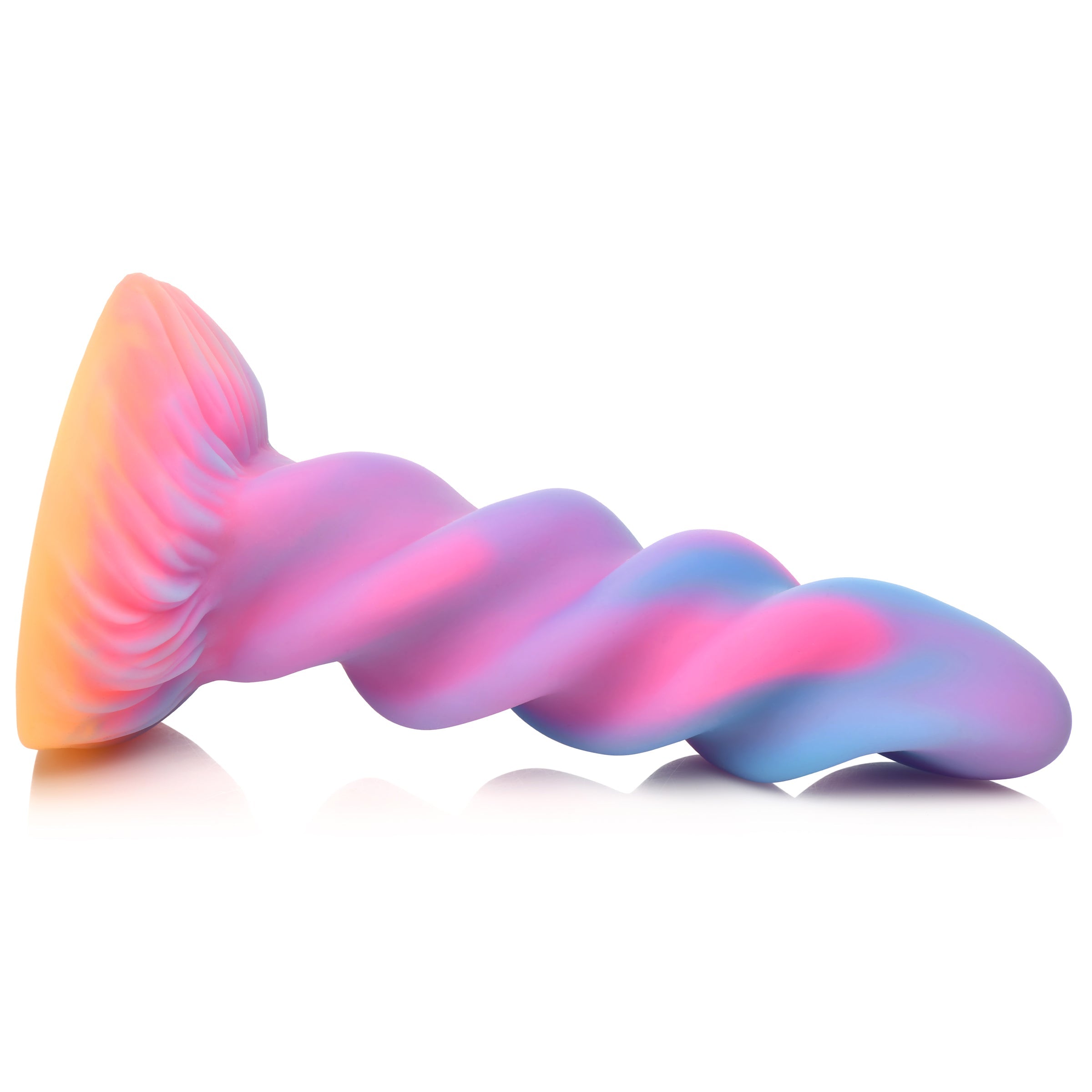 Creature Cocks Moon Rider Glow in the Dark Unicorn Silicone Dildo - Multicolor