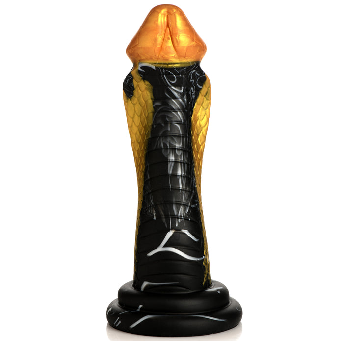 Creature Cocks Golden Mamba Silicone Dildo - Gold/Black