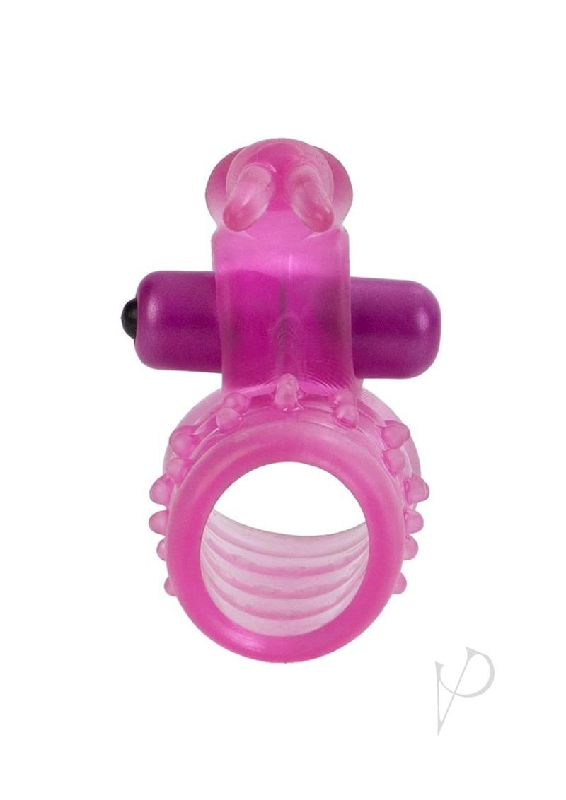 Basic Essentials Stretchy Vibrating Bunny Enhancer