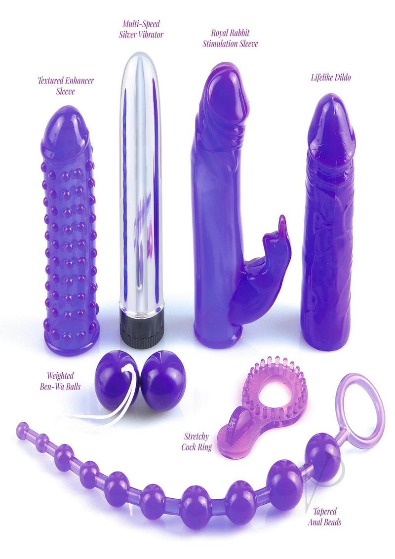 Royal Rabbit Vibrating (7 piece kit) - Purple