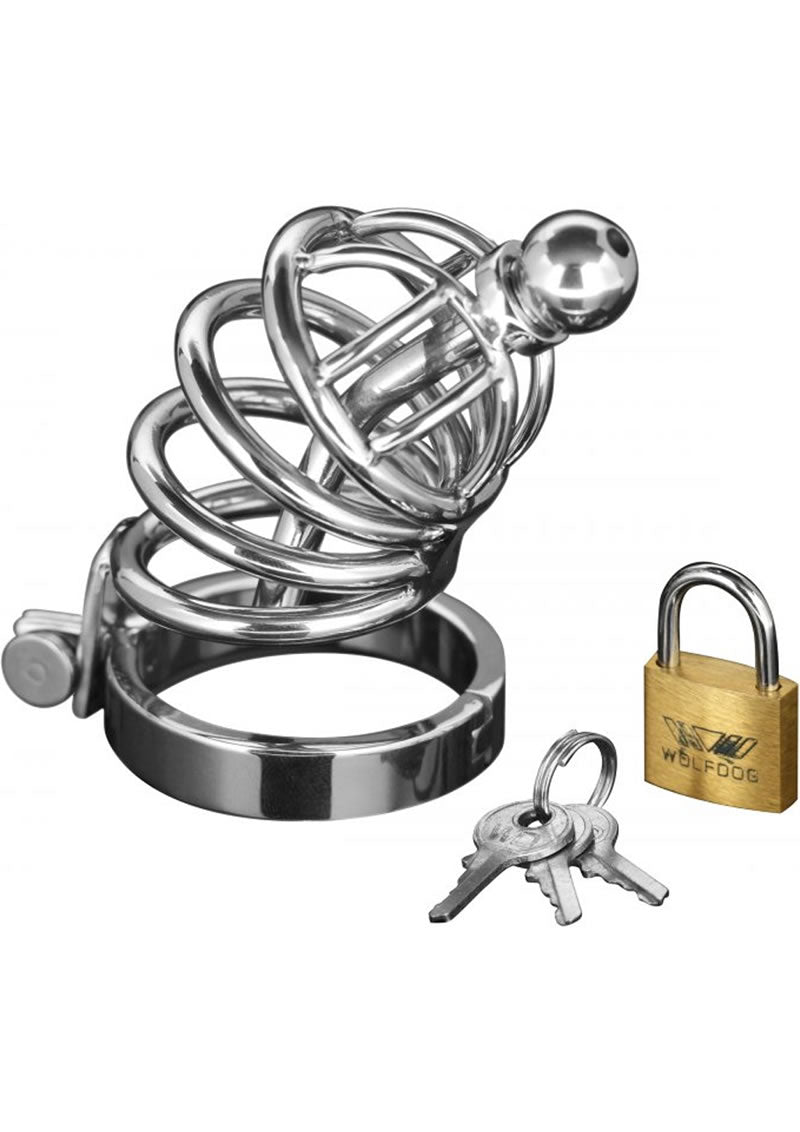 Asylum 4 Ring Locking Chastity Cage