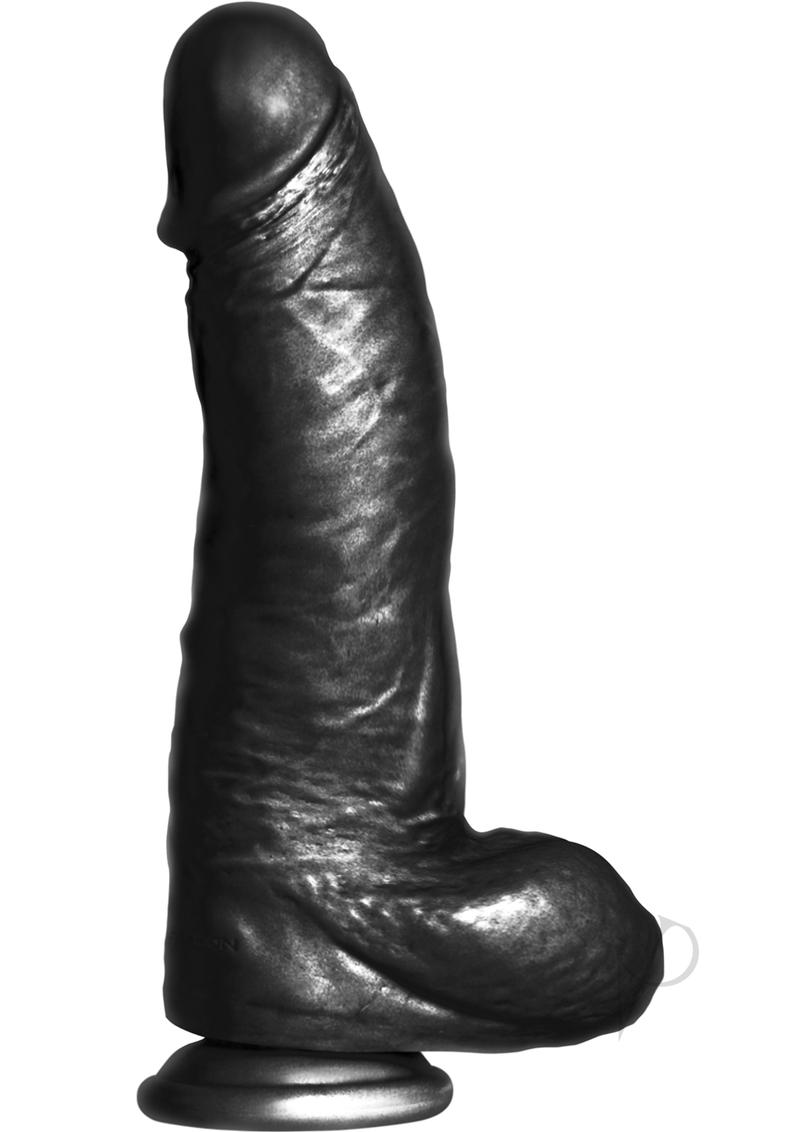 BBC Big Black Cock Phat Boy Realistic Dildo with Balls 10in