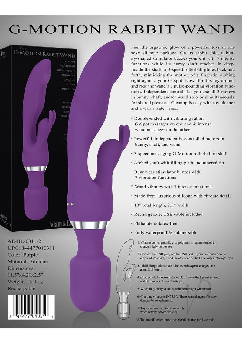 Adam & Eve The G-Motion Rabbit Wand Massager