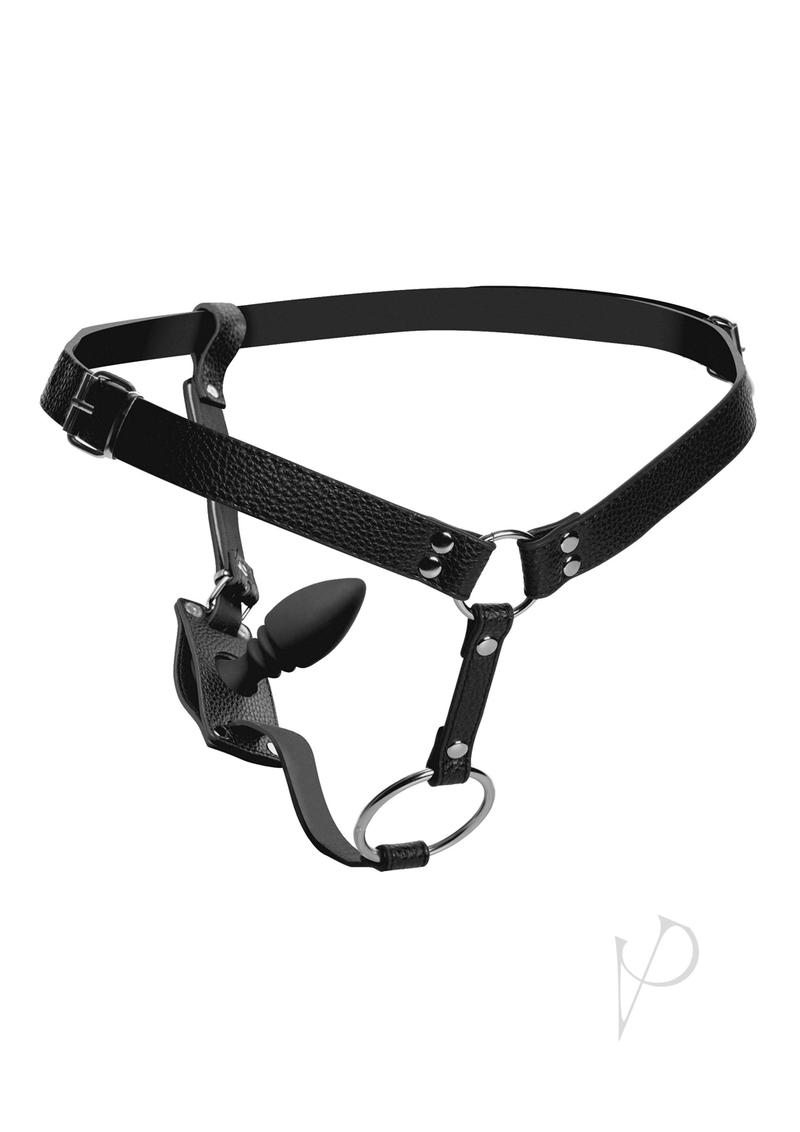 Strict Male Harness with Silicone Anal Plug