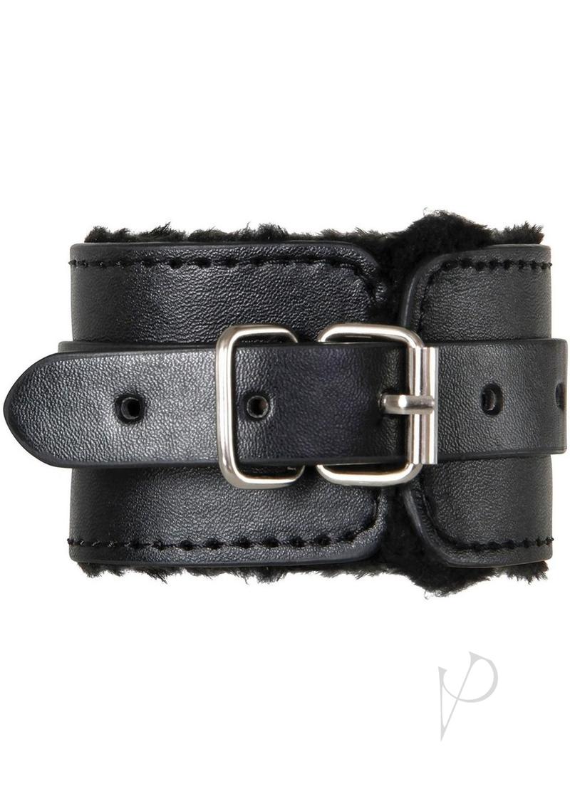 Adam & Eve's Hog Tie Adjustable Vegan Leather Faux Fur Cuffs