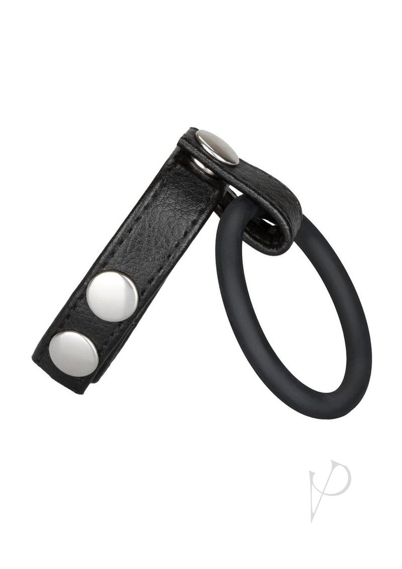 Adonis Leather Collection - Leather Ball Spreader Cock Ring