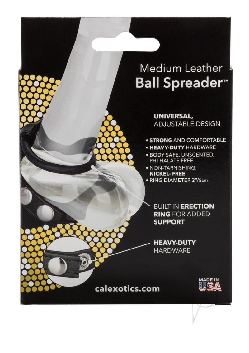 Adonis Leather Collection - Leather Ball Spreader Cock Ring