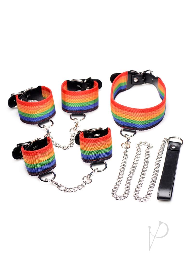 Kinky Pride Rainbow Bondage Set