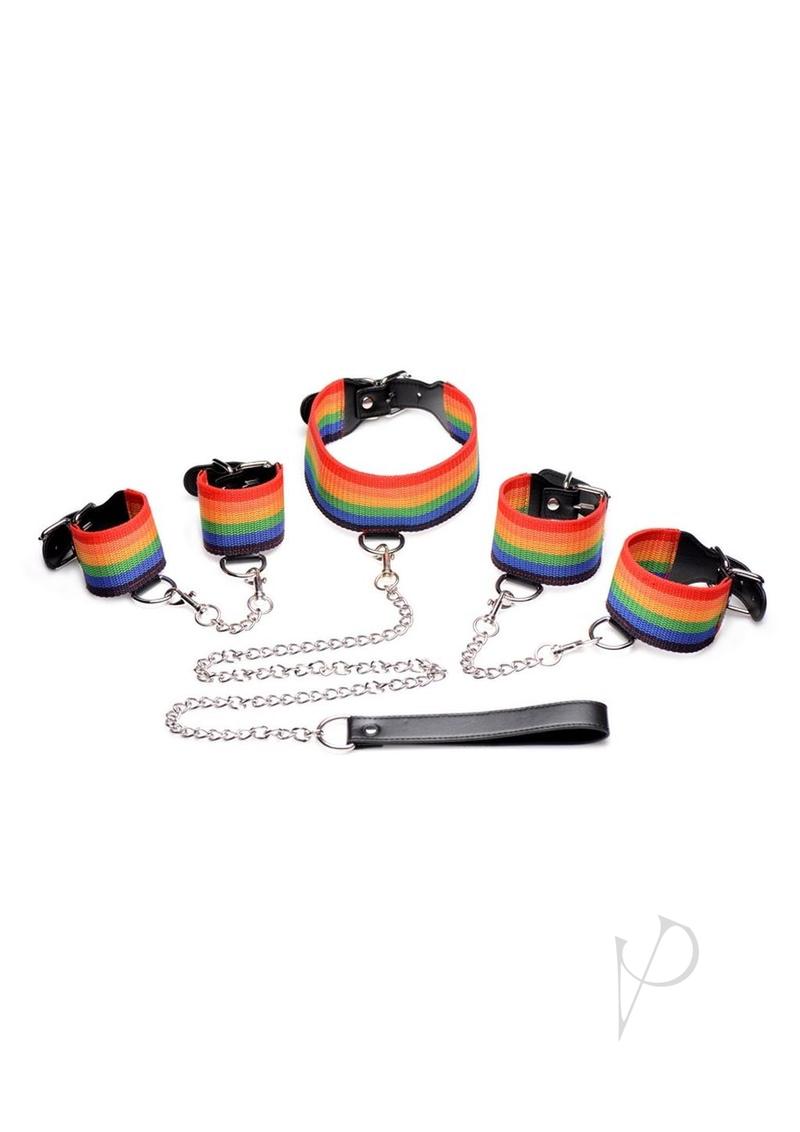 Kinky Pride Rainbow Bondage Set